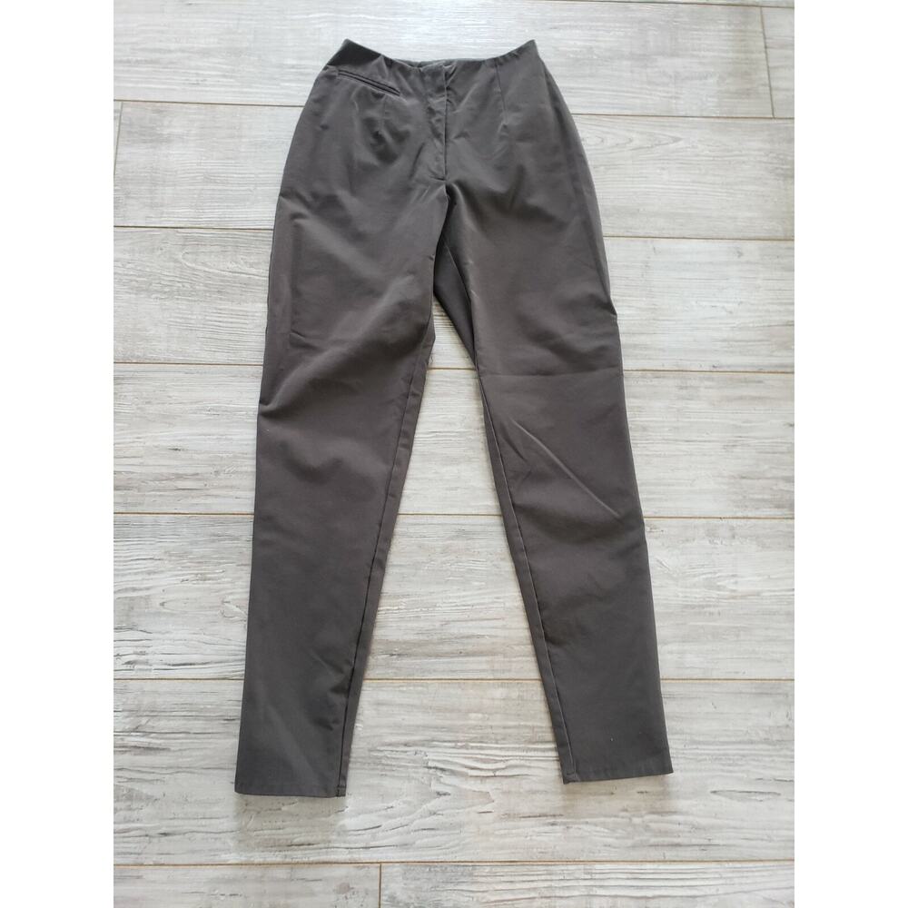 EUC Jenne Maag‎ Sz S Brown High Waisted No Pockets Zip Up Relaxed Formal Pants